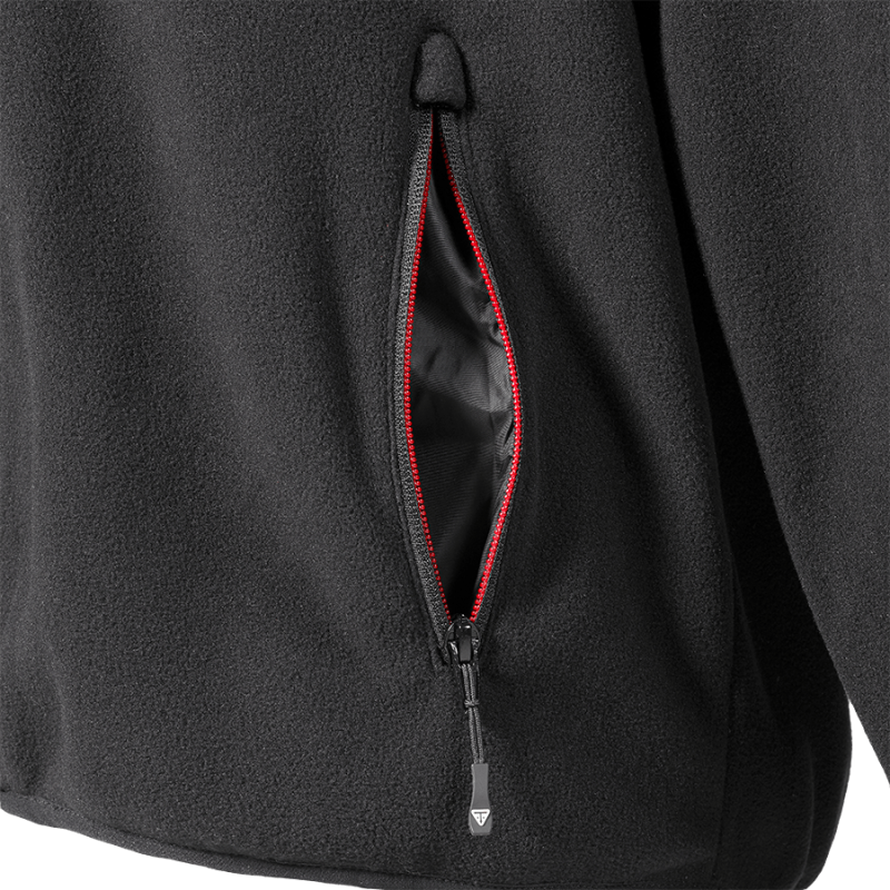 Women's Fleece Mid-Layer Black Jacket | Motorcycle Clothing